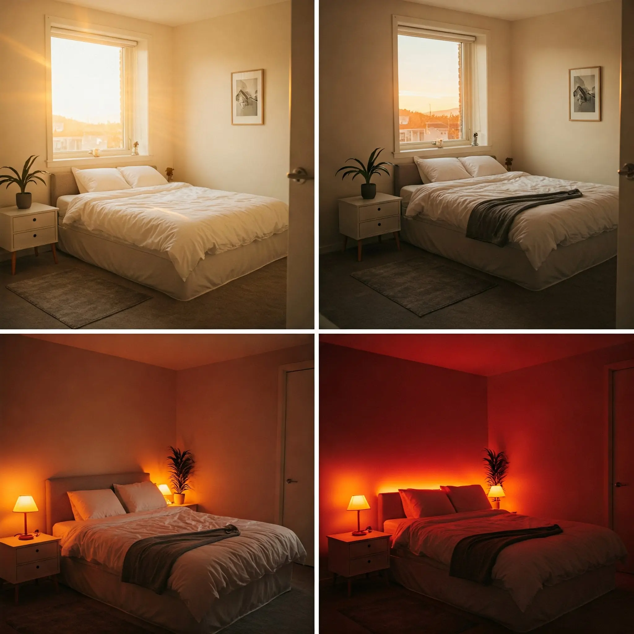 Bedroom lighting setup for better sleep routines