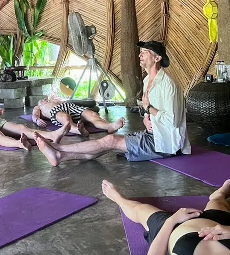 Jason Ryer guiding breathwork in Chiang Mai
